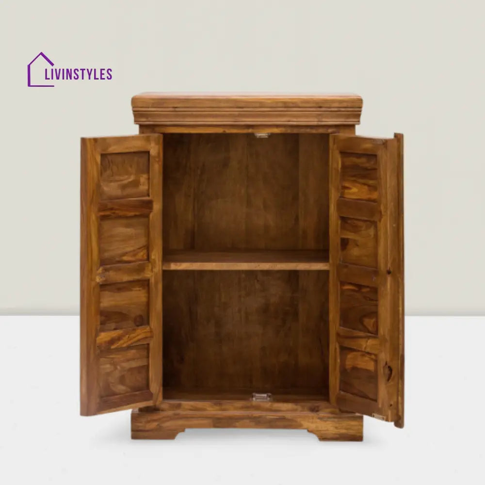 Raghav Gajraj Cabinet 60x35x90 CM | Book Storage (Honey Finish)