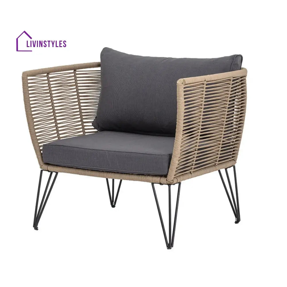 Rahma Outdoor Rope 1 Piece Patio Single Seater Sofa - Sofa Set