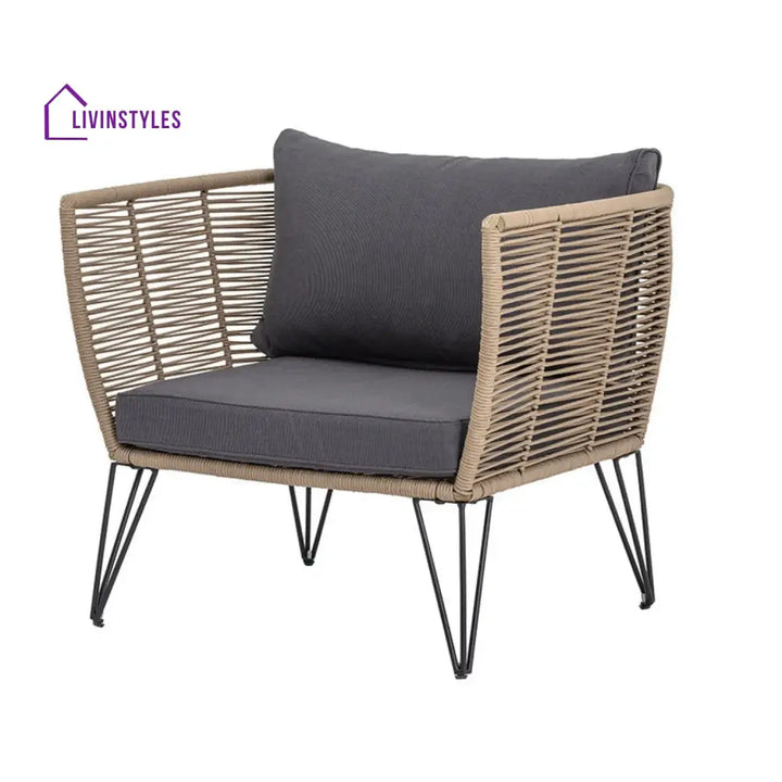 Rahma Outdoor Rope 1 Piece Patio Single Seater Sofa - Sofa Set