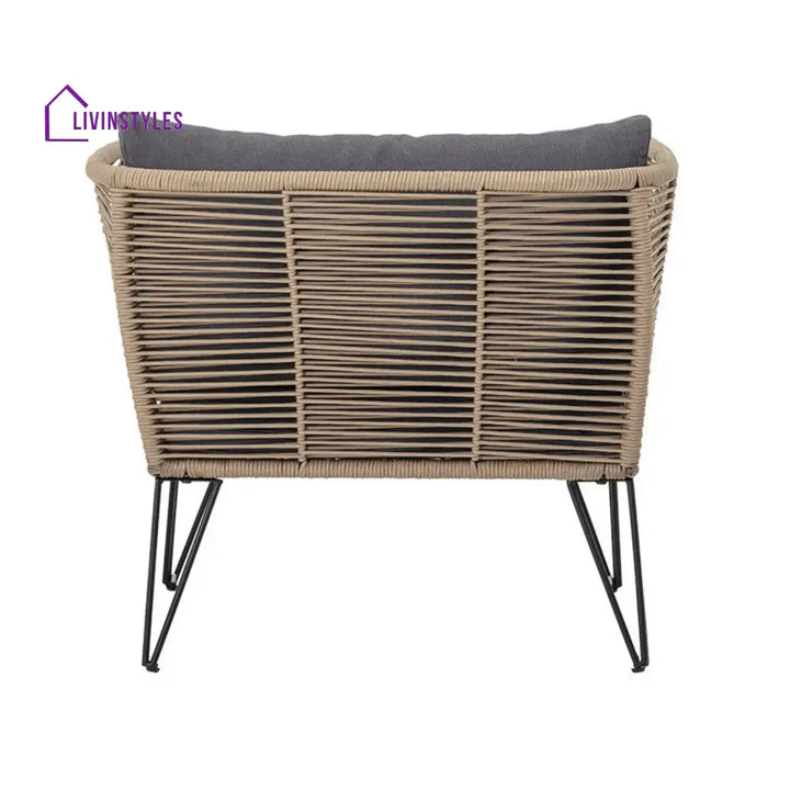 Rahma Outdoor Rope 1 Piece Patio Single Seater Sofa - Sofa Set