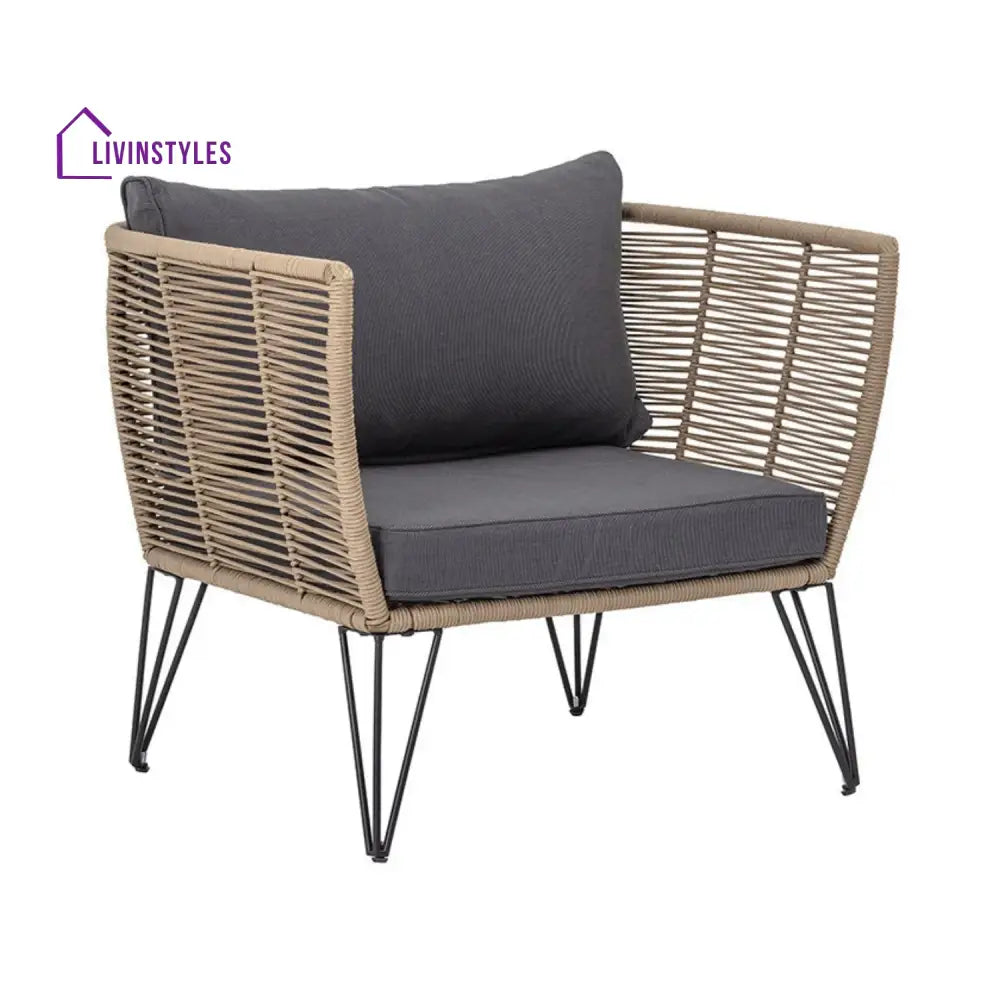 Rahma Outdoor Rope 1 Piece Patio Single Seater Sofa - Sofa Set