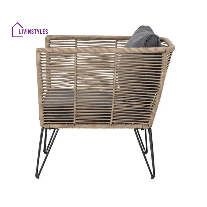 Rahma Outdoor Rope 1 Piece Patio Single Seater Sofa - Sofa Set