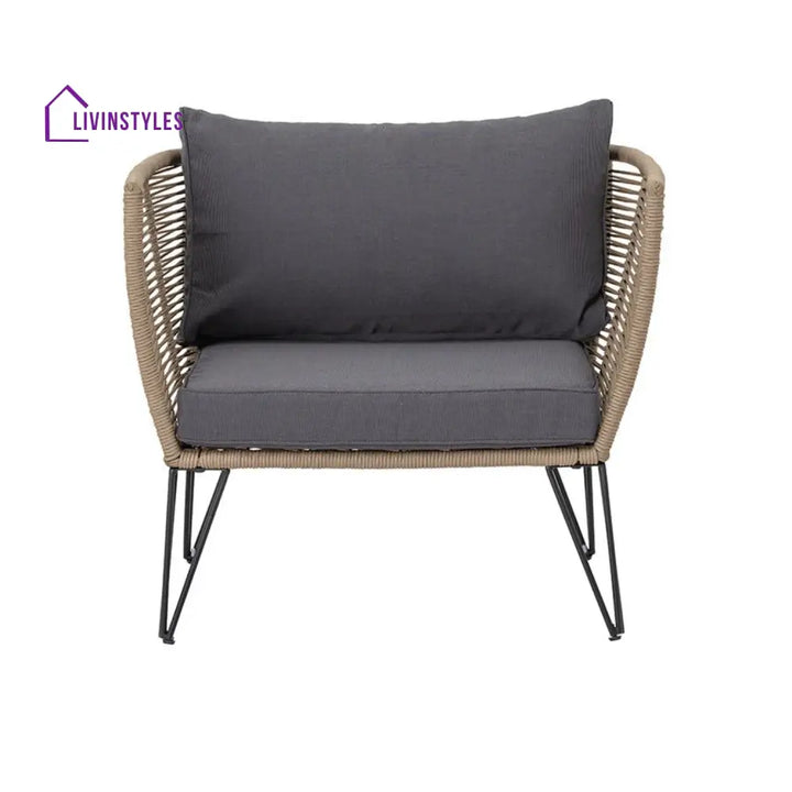 Rahma Outdoor Rope 1 Piece Patio Single Seater Sofa - Sofa Set