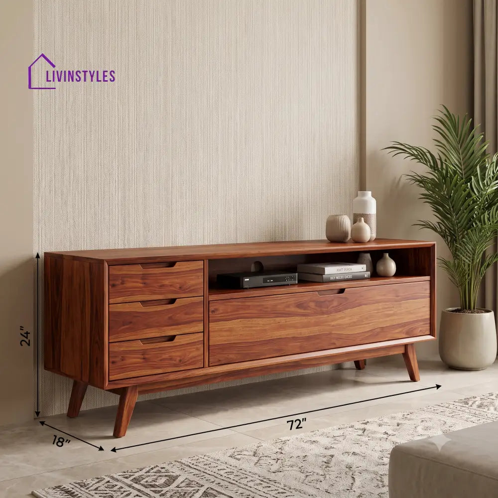 Rahul Solid Sheesham Wood Tv Unit for Living Room | Tv Cabinet | Tv Console