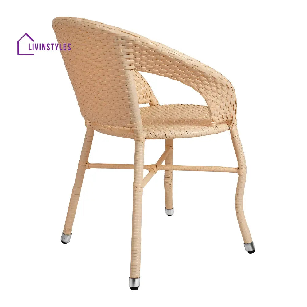 Raima Outdoor Patio Seating Set 2 Chairs Set (Cream) - Coffee Table Sets