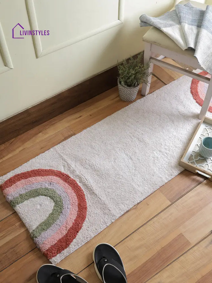 Rainbow Bath Mat Tufted Cotton Mats