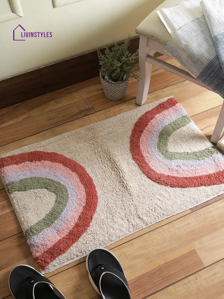 Rainbow Bath Mat Tufted Cotton Mats