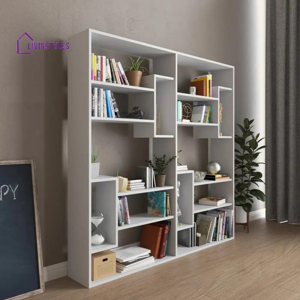 Raisa Engineered Wood Bookshelves | Bookshelf for Living Room | Bedroom | Drawing Room | Study Room