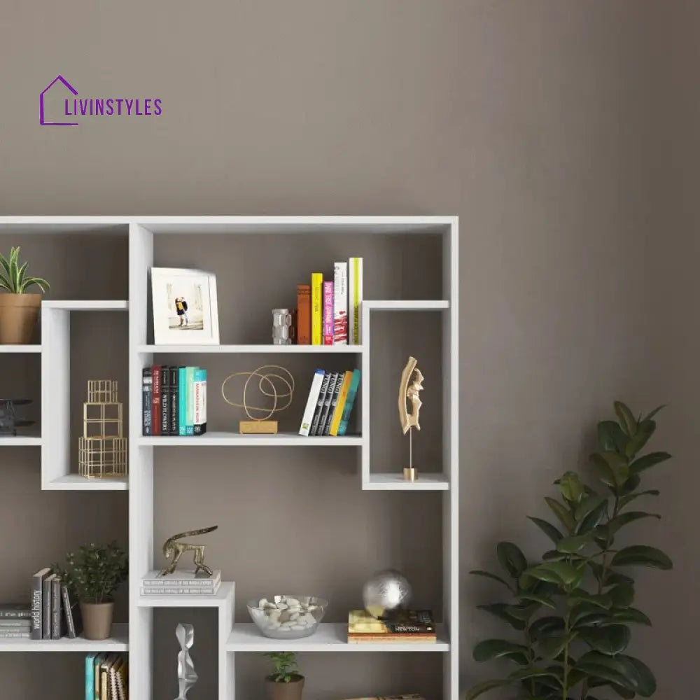 Raisa Engineered Wood Bookshelves | Bookshelf for Living Room | Bedroom | Drawing Room | Study Room