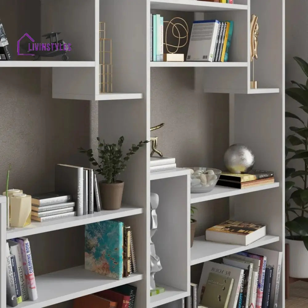 Raisa Engineered Wood Bookshelves | Bookshelf for Living Room | Bedroom | Drawing Room | Study Room