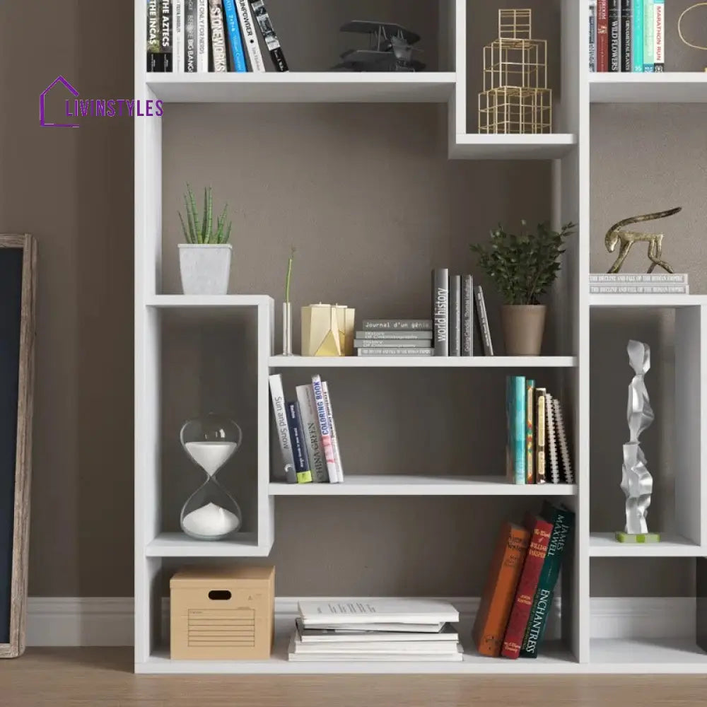 Raisa Engineered Wood Bookshelves | Bookshelf for Living Room | Bedroom | Drawing Room | Study Room