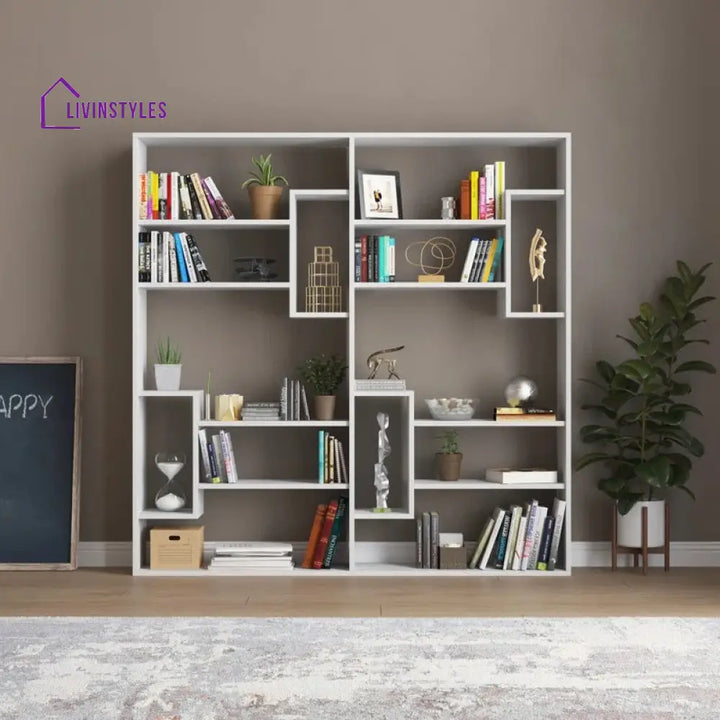 Raisa Engineered Wood Bookshelves | Bookshelf for Living Room | Bedroom | Drawing Room | Study Room