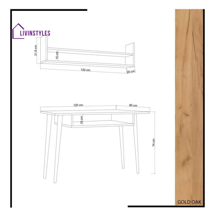 Raisa Solid Wood Study Table for Students