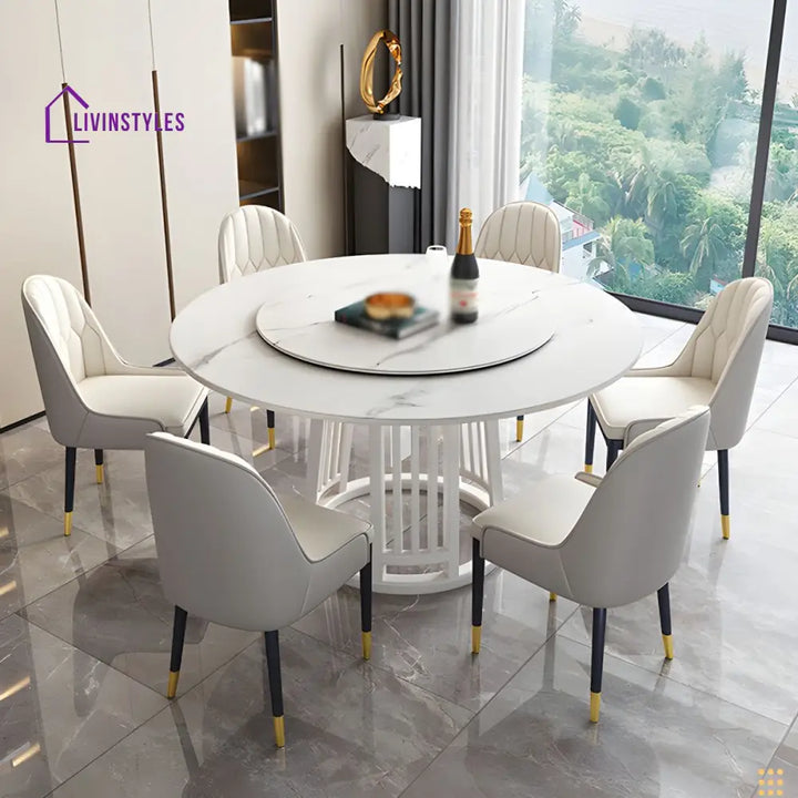 Raj Stainless Steel Dining Table Set