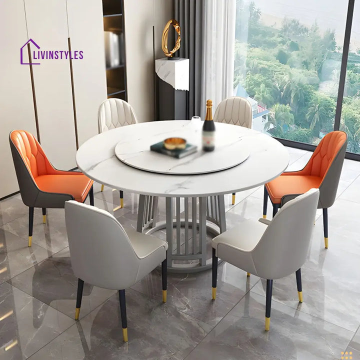 Raj Stainless Steel Dining Table Set