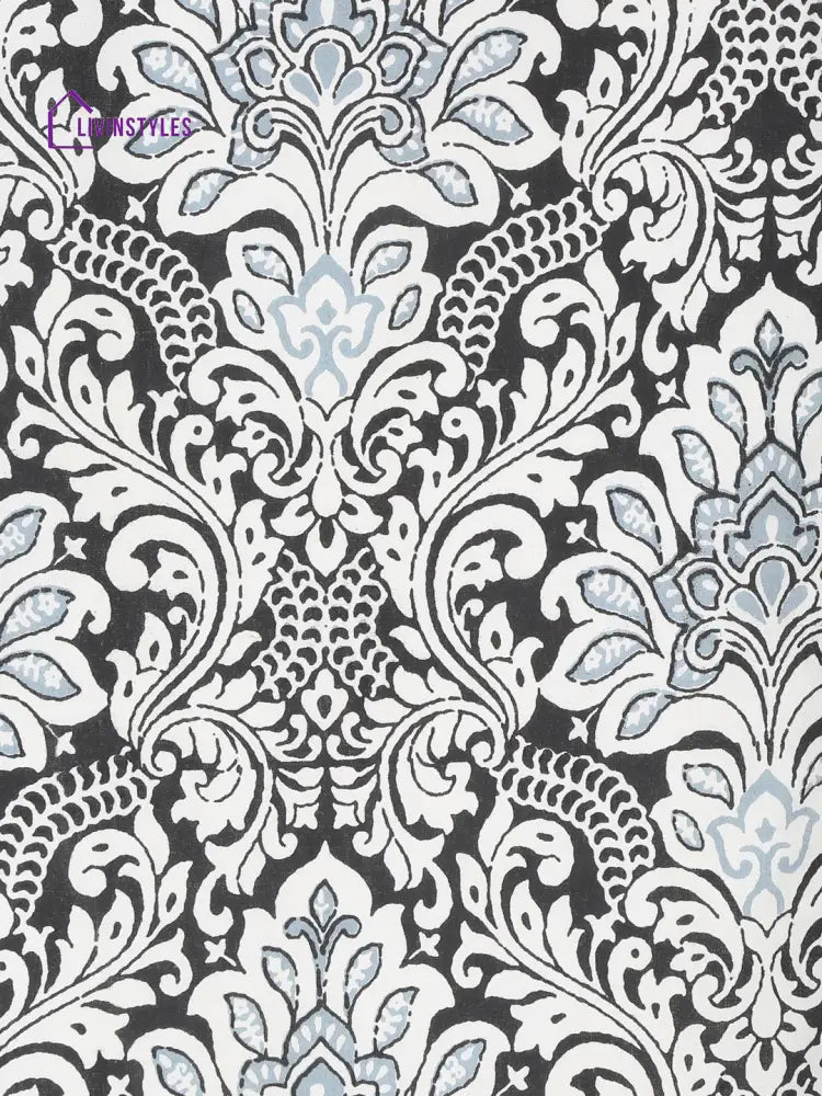 Rajasthan Décor Black And White Coloured Ethnic Motifs Cotton Table Cover