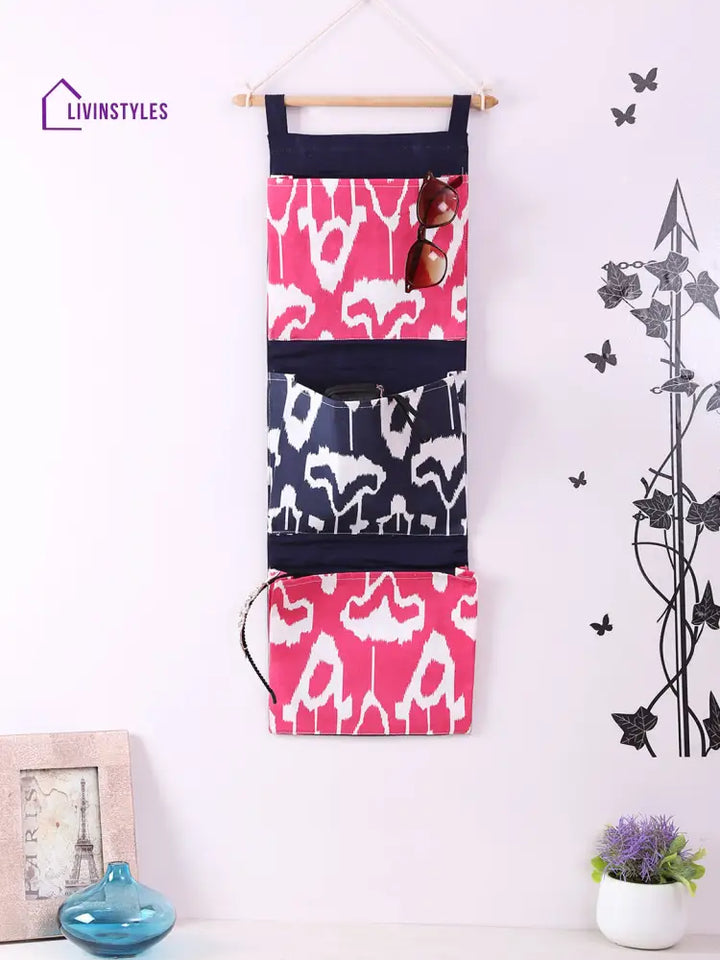 Rajasthan Décor Multipurpose 3 Pocket Wall Hanging Organizer I Space Saver