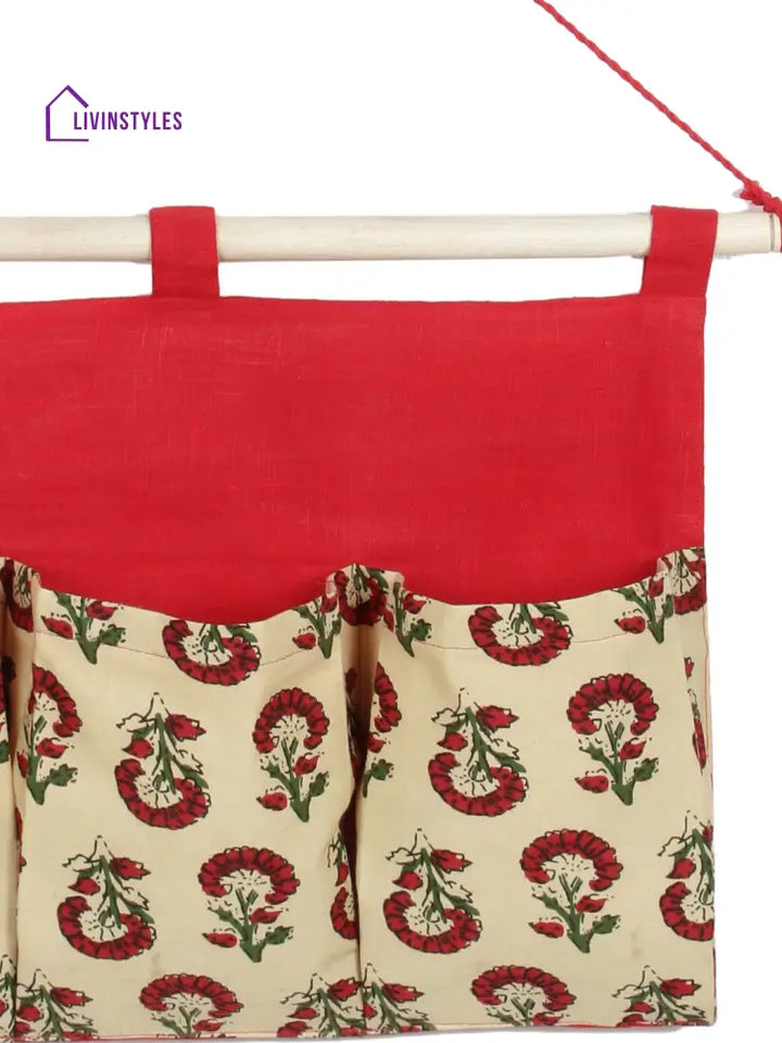 Rajasthan Décor Multipurpose 3 Pocket Wall Hanging Organizer I Space Saver