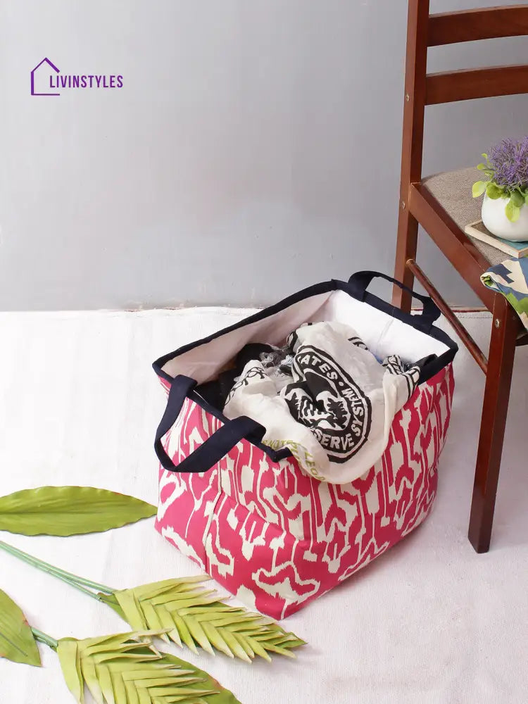 Rajasthan Décor Pink And White Multipurpose Organiser