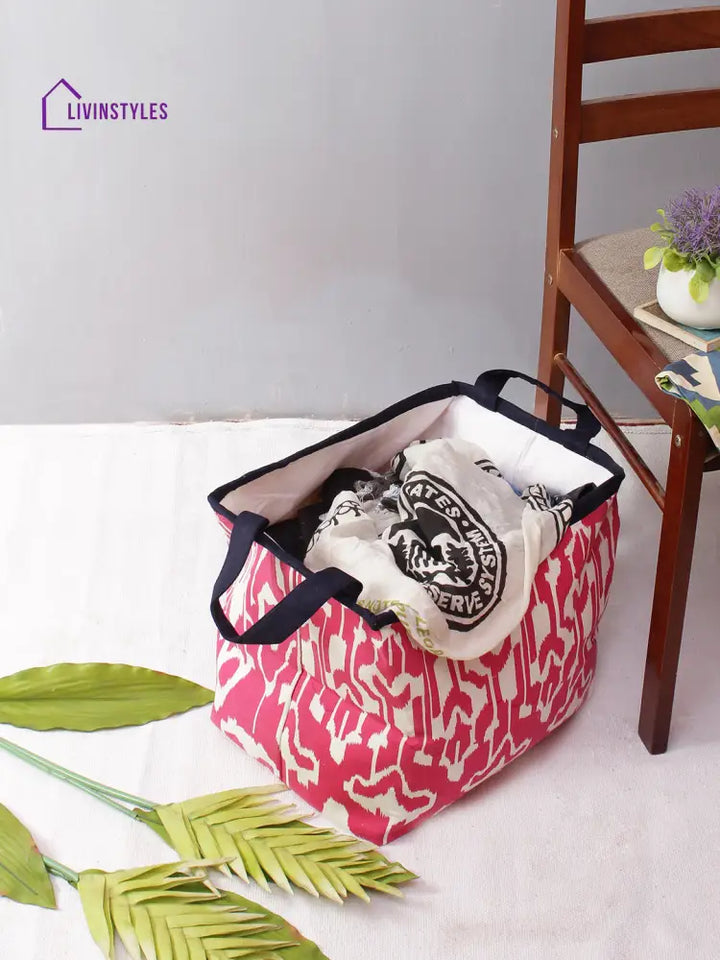 Rajasthan Décor Pink And White Multipurpose Organiser