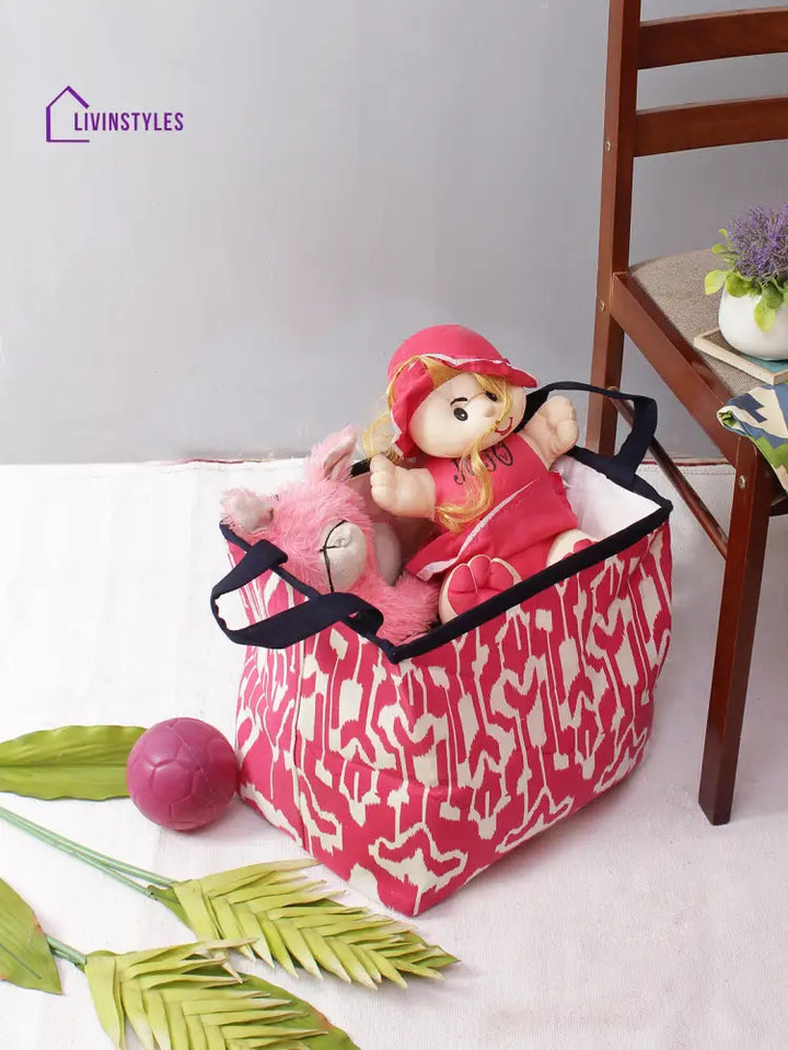 Rajasthan Décor Pink And White Multipurpose Organiser