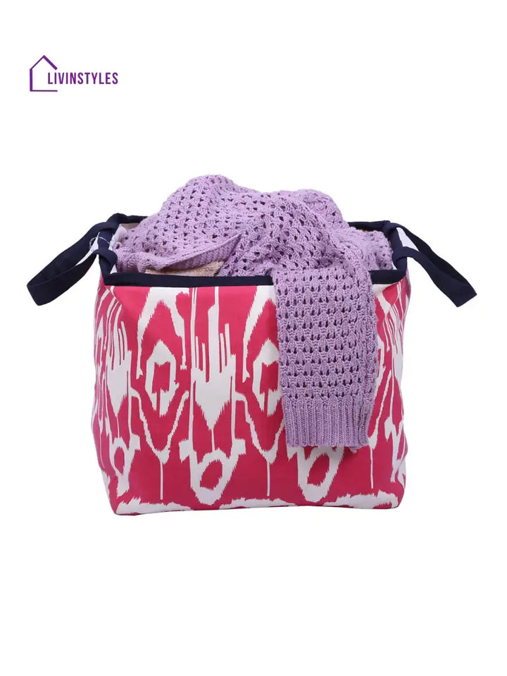 Rajasthan Décor Pink And White Multipurpose Organiser