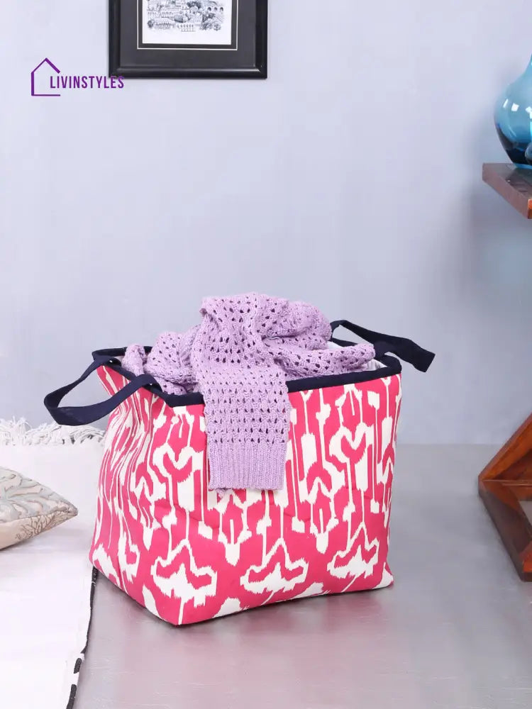 Rajasthan Décor Pink And White Multipurpose Organiser