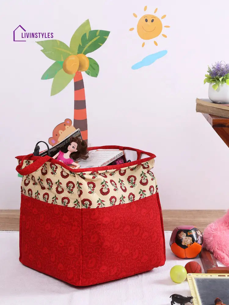 Rajasthan Décor Red And Cream Multipurpose Organiser
