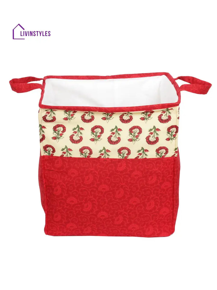 Rajasthan Décor Red And Cream Multipurpose Organiser