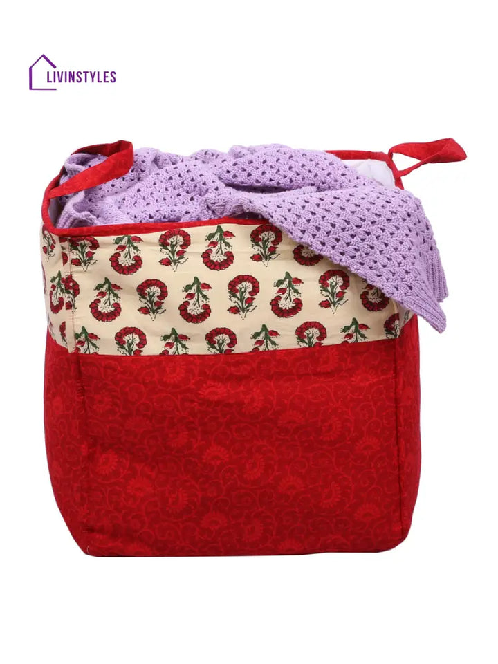 Rajasthan Décor Red And Cream Multipurpose Organiser