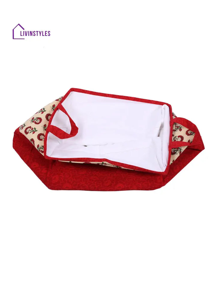 Rajasthan Décor Red And Cream Multipurpose Organiser