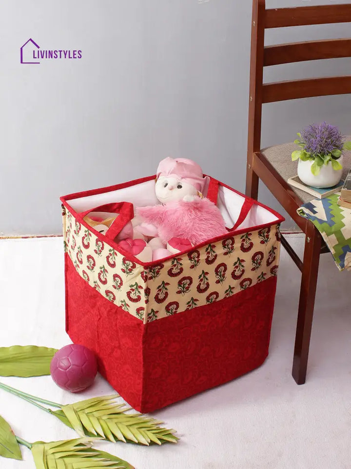 Rajasthan Décor Red And Cream Multipurpose Organiser