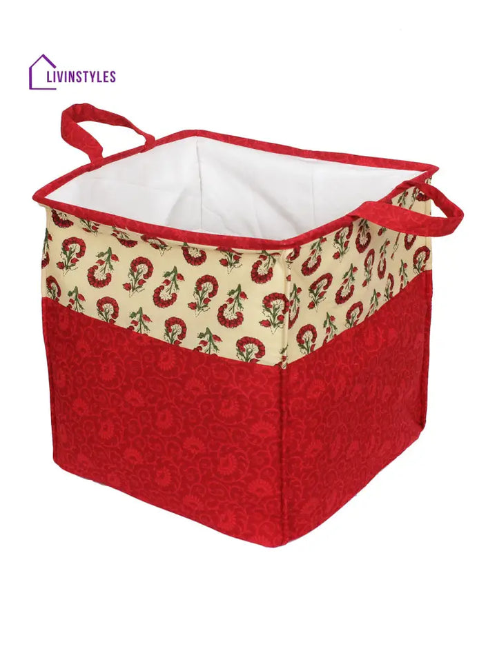 Rajasthan Décor Red And Cream Multipurpose Organiser