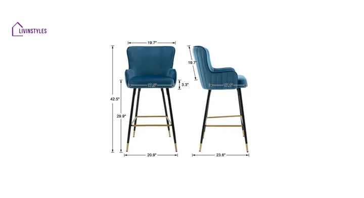 Rajesh Blue Color Nolen Bar Stool