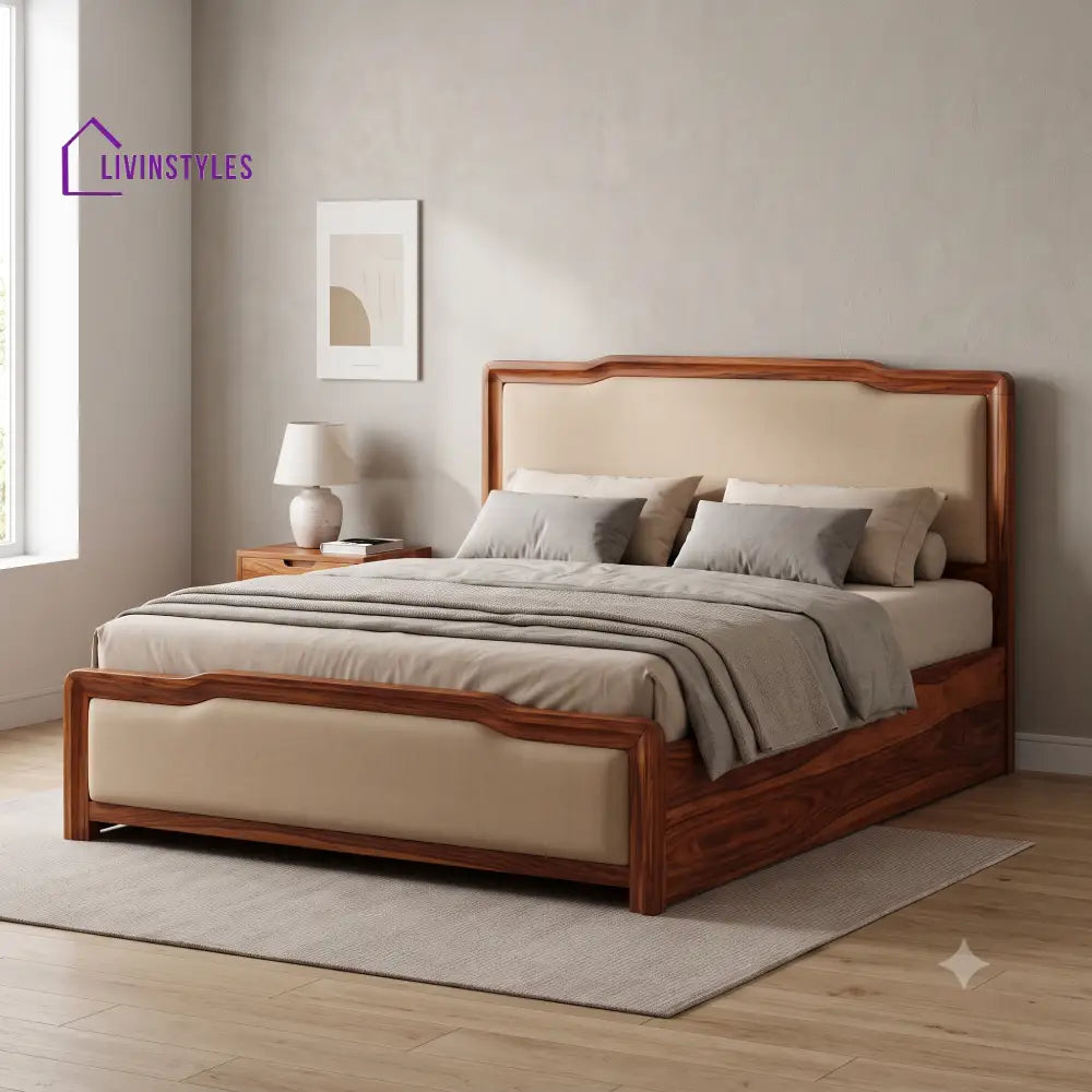 Rajesh King Size Hydraulic Wooden Platform Bed With Storage