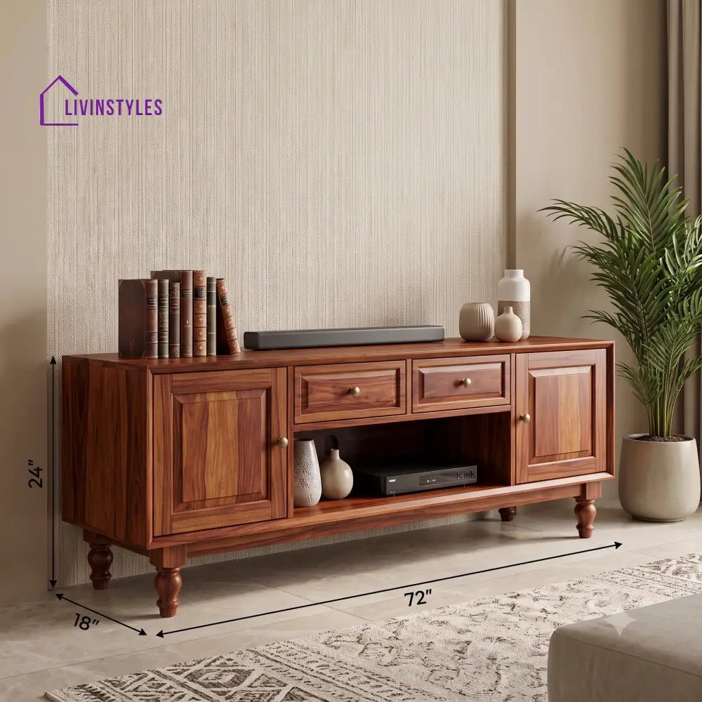 Rajesh Solid Sheesham Wood Tv Unit for Living Room | Tv Cabinet | Tv Console