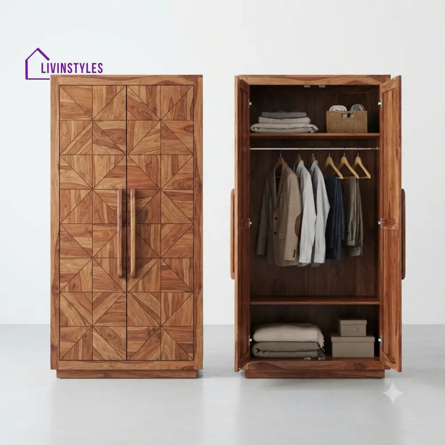 Raksha Wooden Wardrobe for Clothes | Cupboard for Clothes