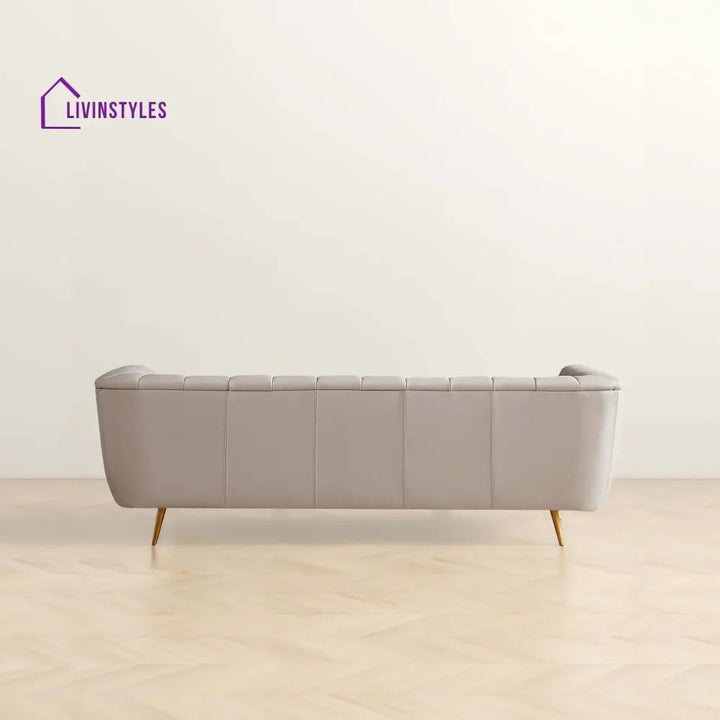 Raman Gray Leatherette 3 Seater Sofa For Living Room (Copy)