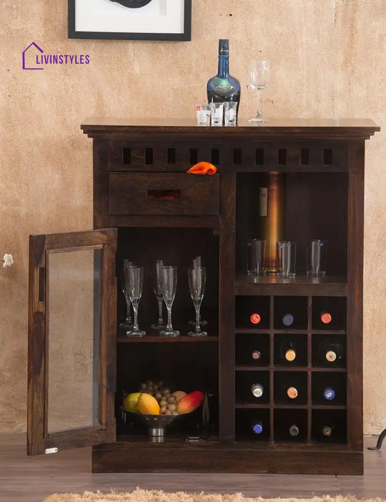 Ramona Solid Wood Bar Cabinet Bar