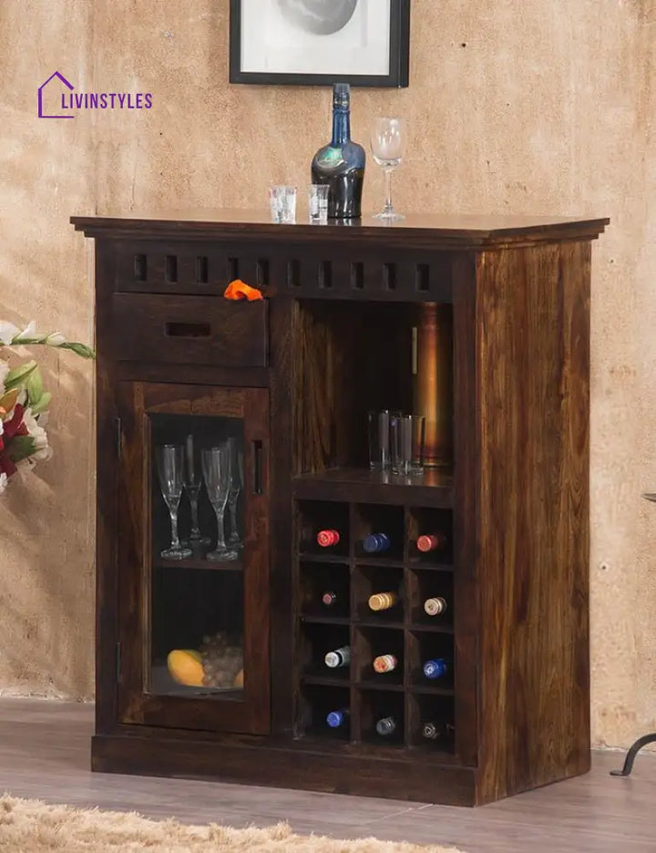 Ramona Solid Wood Bar Cabinet Bar