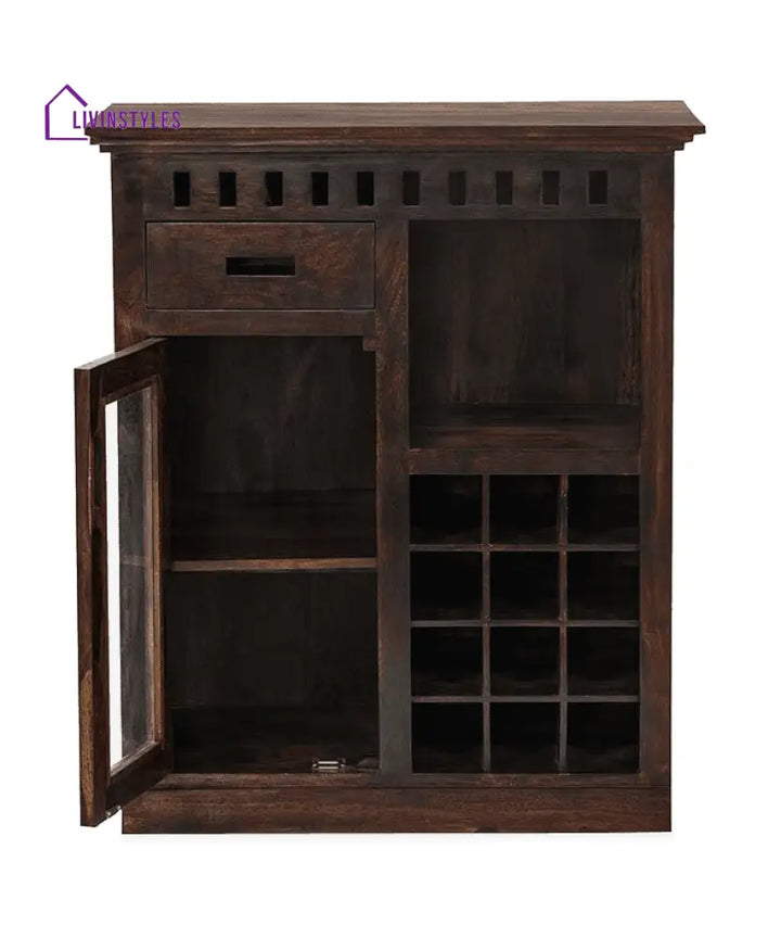 Ramona Solid Wood Bar Cabinet Bar