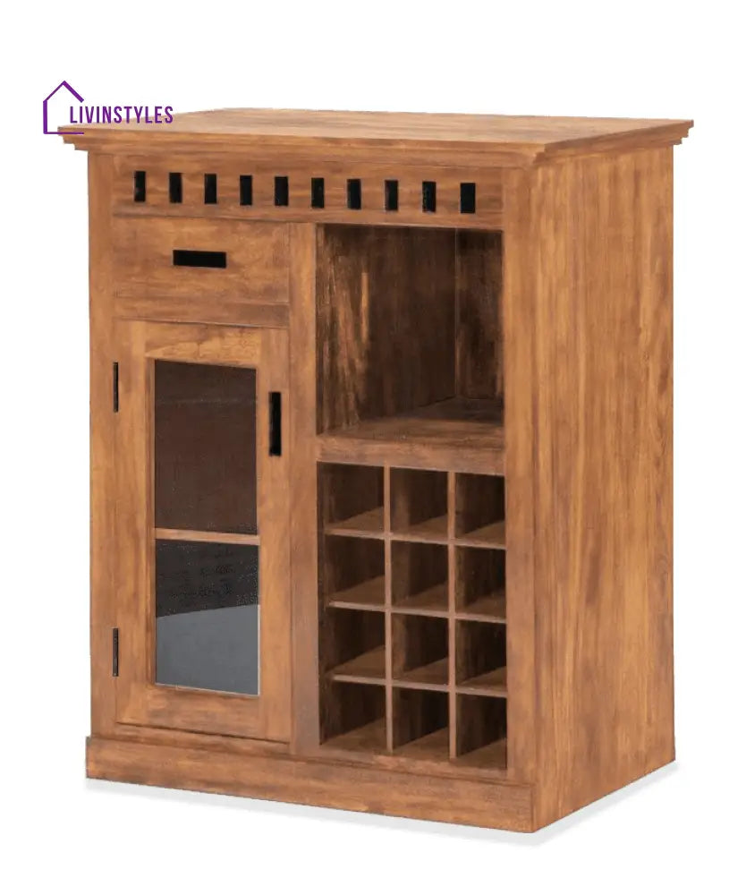 Ramona Solid Wood Bar Cabinet L 83 x D 50 x H 91 cms / Stone Bar