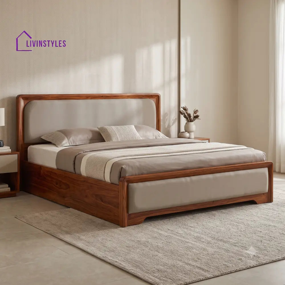 Ramya Wooden Bed | Solid Wood Double Bed | Wooden King size bed & Wooden Queen size bed