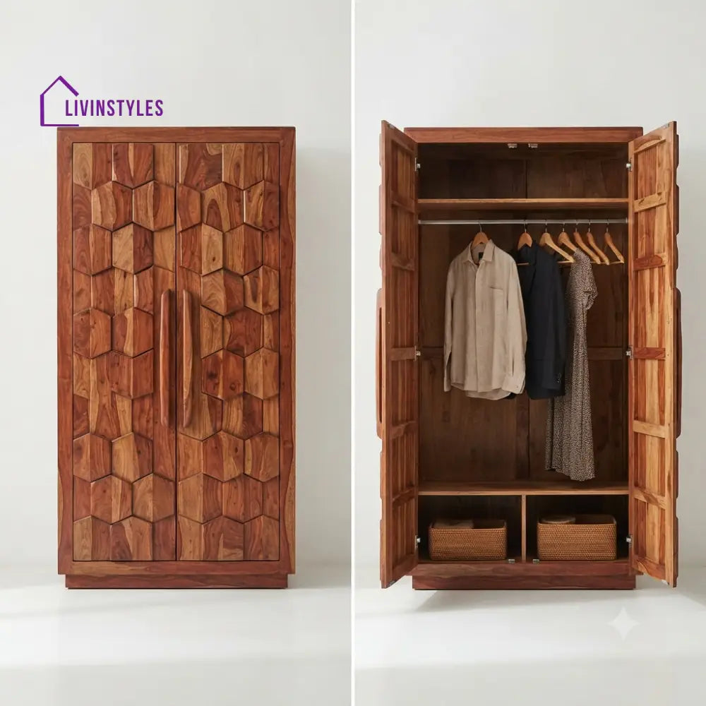 Ramya Wooden Wardrobe for Clothes | Cupboard for Clothes