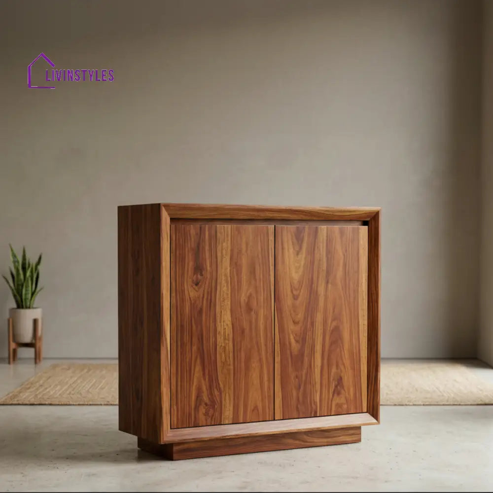 Rangi Solid Wood Sheesham Shoe Rack (Honey Finish)