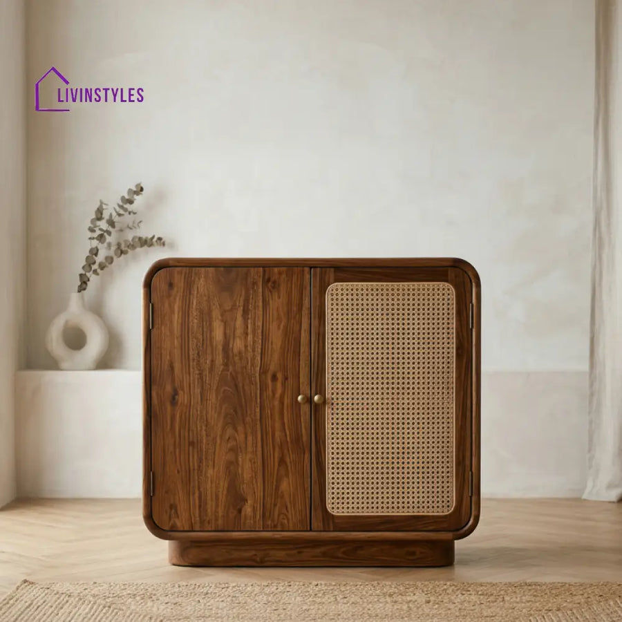 Rangimarie Solid Wood Sheesham Shoe Rack (Honey Finish)