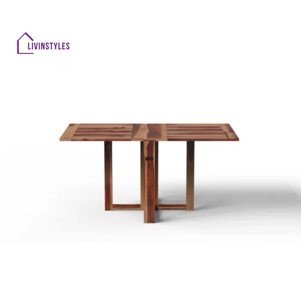 Rangler Folding Dining Table Plain Top - Honey
