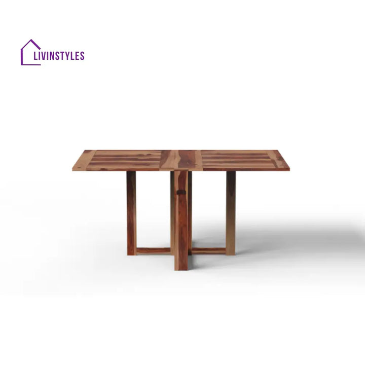 Rangler Folding Dining Table Plain Top - Honey