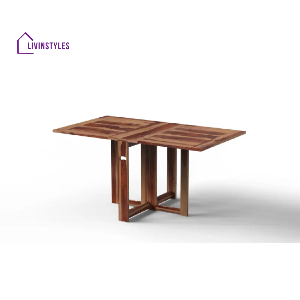 Rangler Folding Dining Table Plain Top - Honey