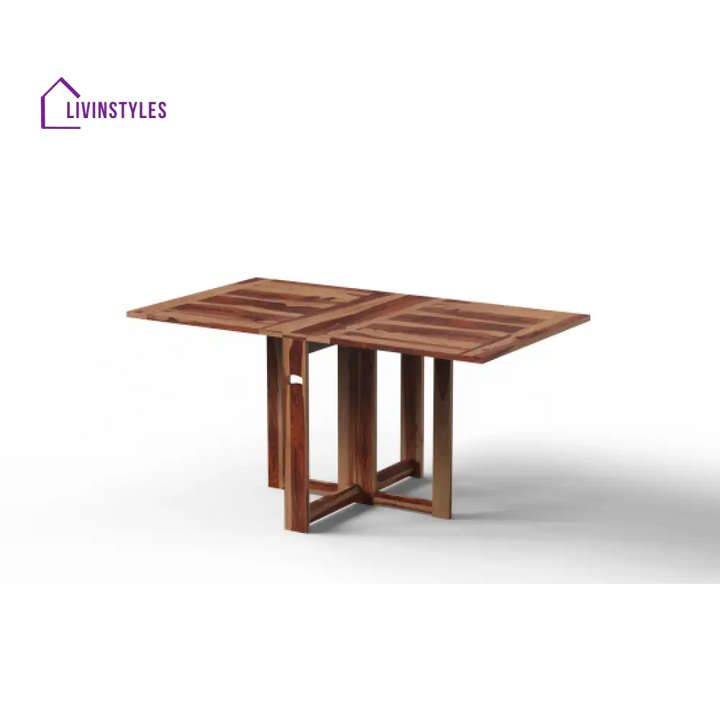 Rangler Folding Dining Table Plain Top - Honey